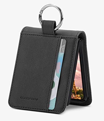 Goospery Card Wallet Ring Case Black for Flip 5