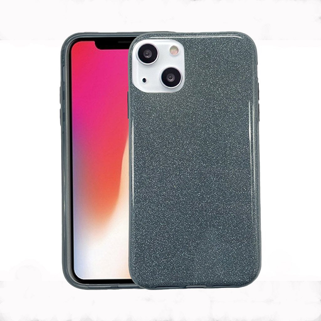 Three piece sparkly case for iPhone 13 Mini black.