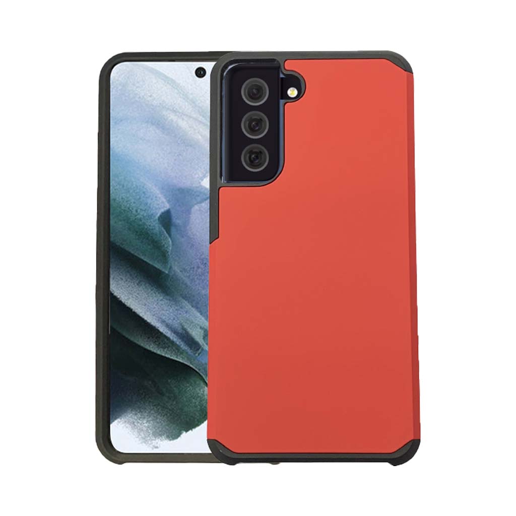 Classic slim armour case for Samsung S21 Red.