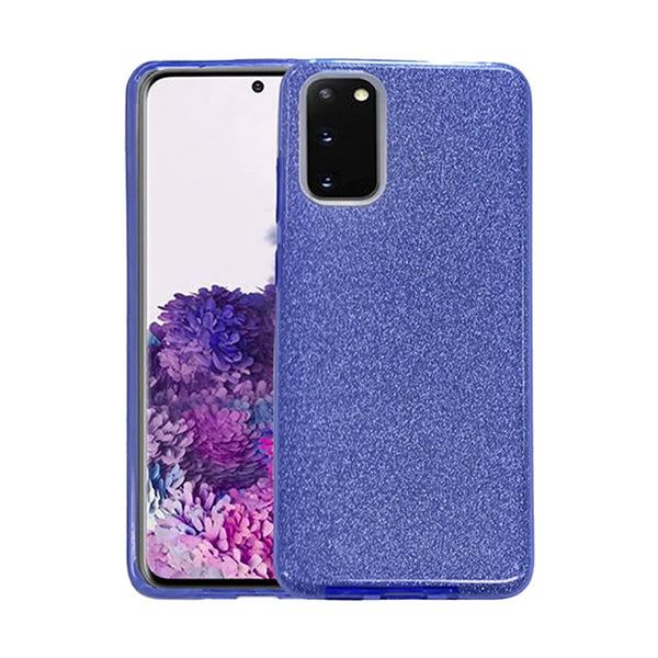 Three piece sparkly case for Samsung S23 Ultra Blue.