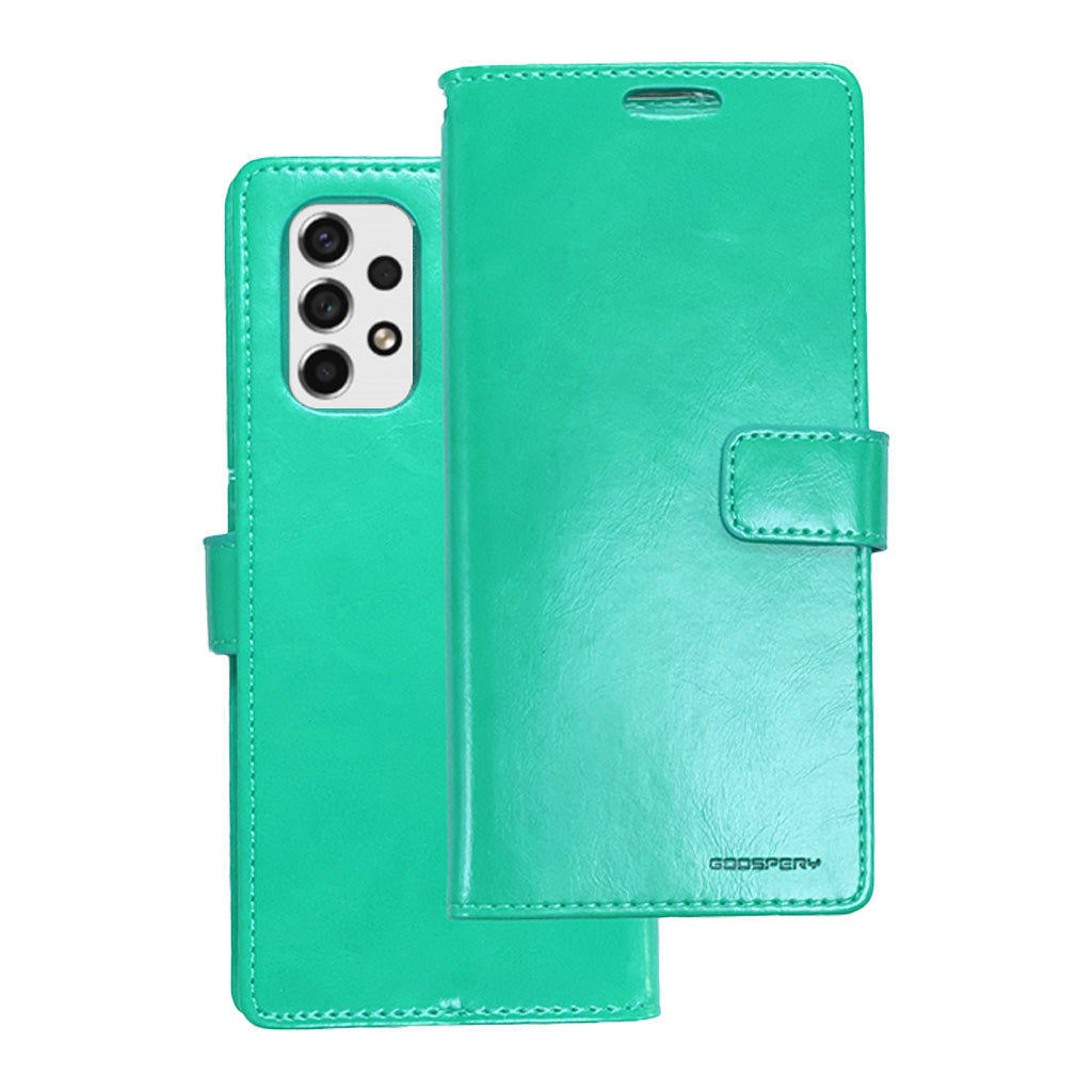 Bluemoon Wallet case for Samsung A53 5G Teal.