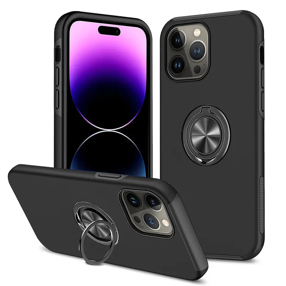 Feather touch ring case for iPhone 14 Pro Black.