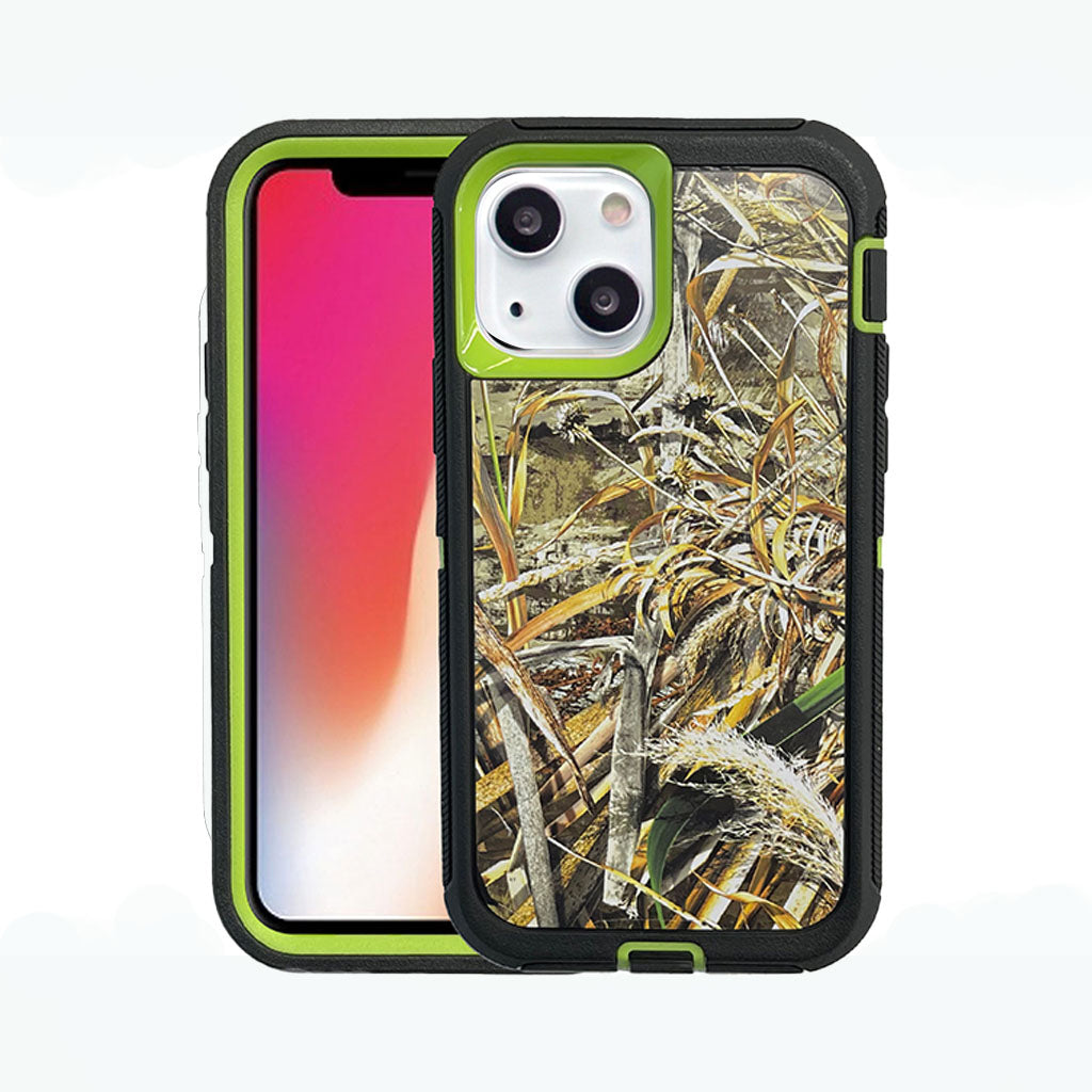 Military grade ODS for iPhone 14 Green Camo.