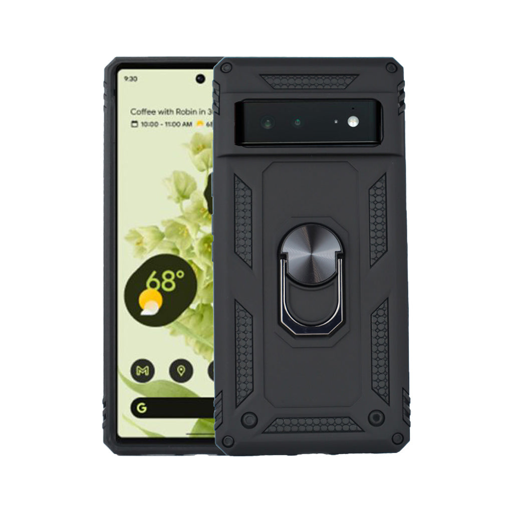 Anti-drop ring case for Pixel 6 pro black.