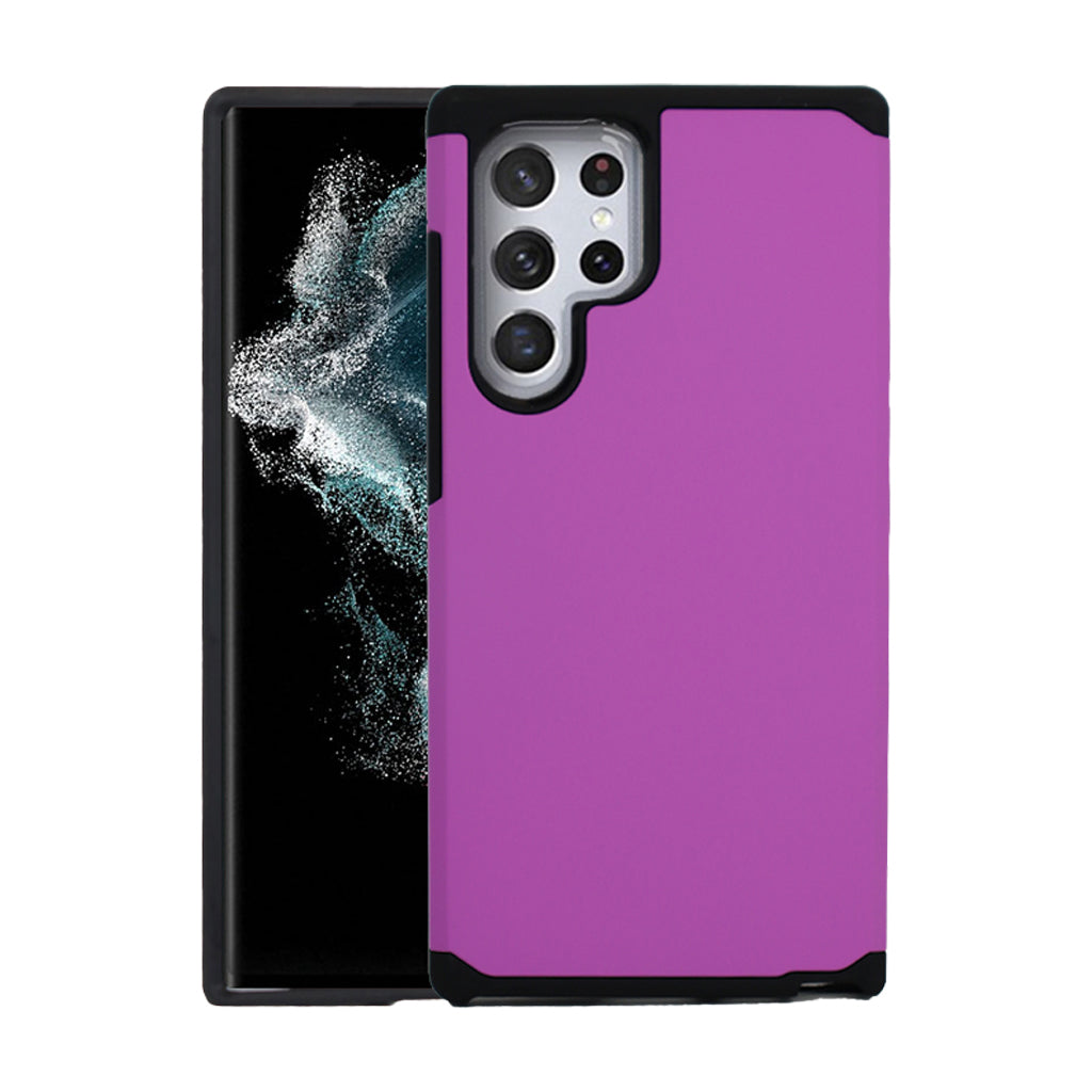 Classic slim armour case for Samsung S22 Ultra purple.