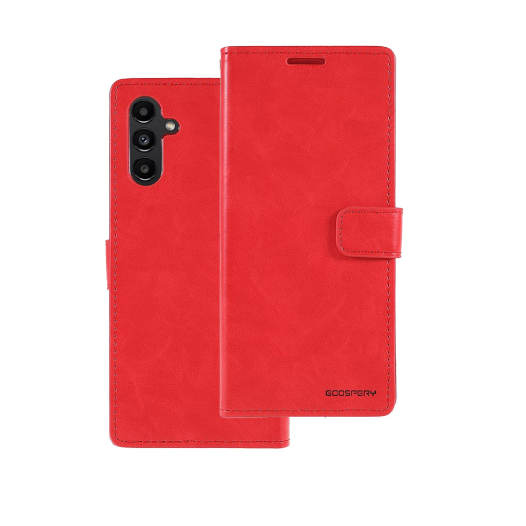 Bluemoon Wallet case for Samsung A13 5G Red.
