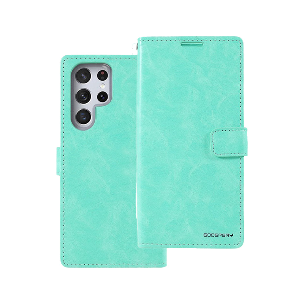 Bluemoon Wallet case for Samsung S22 ULTRA Teal.
