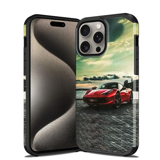 Slim armour Car design for iPhone 15 Pro.