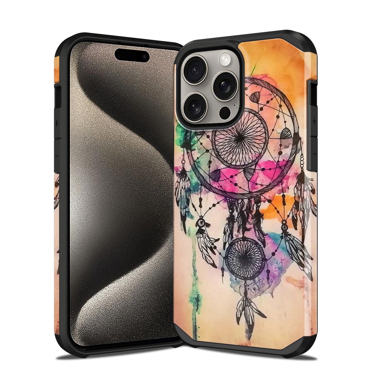 Slim armour Dream Catcher design for iPhone 15 Pro.