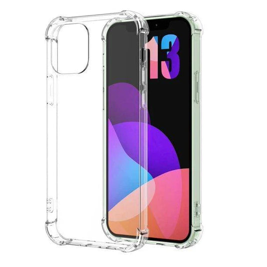 Clear gel PC TPU with edge bumper for iPhone 15 Plus.