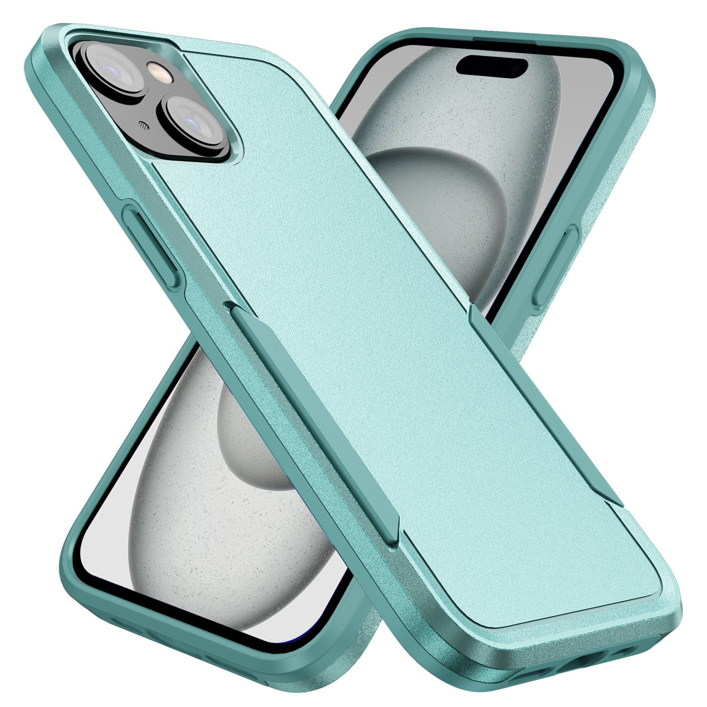 OCS hard case for iPhone 15 Pro Teal.