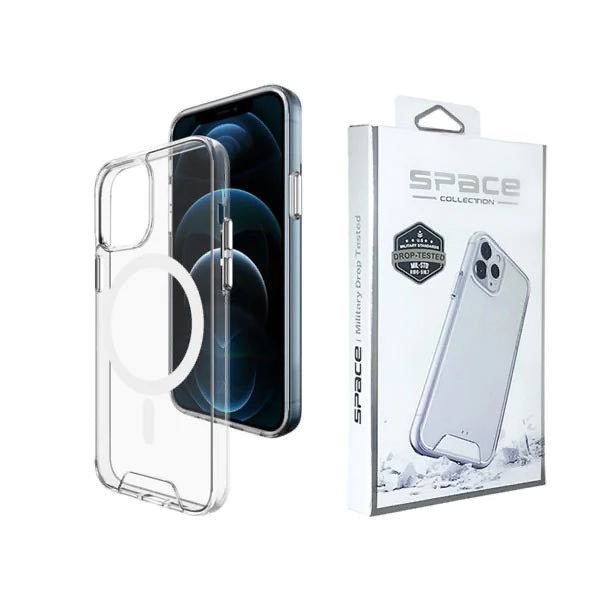 Original Magsafe Space clear hard case for iPhone 15