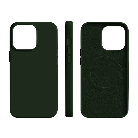 MagSafe Silicone case for iPhone 13 Pro Max Dark Green.