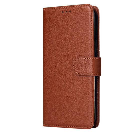 Leather wallet for iPhone 15 Pro Max Brown.