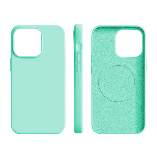 MagSafe Silicone case for iPhone 14 Pro Max Teal.