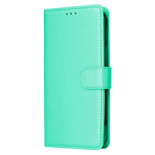 Leather wallet for iPhone 15 Pro Max Teal.