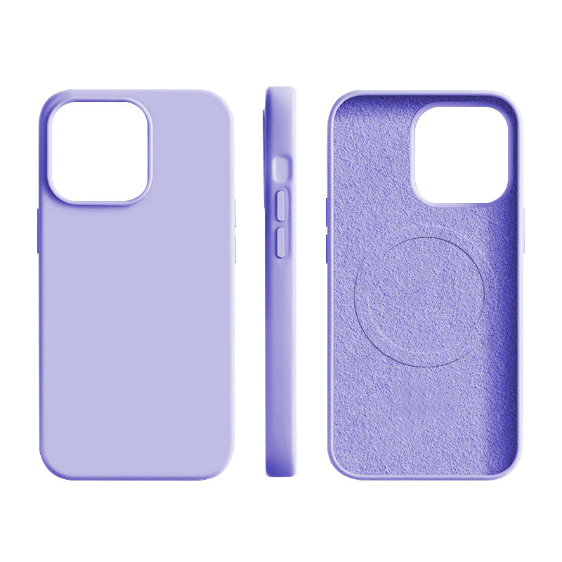 MagSafe Silicone case for iPhone 13 Pro Purple.