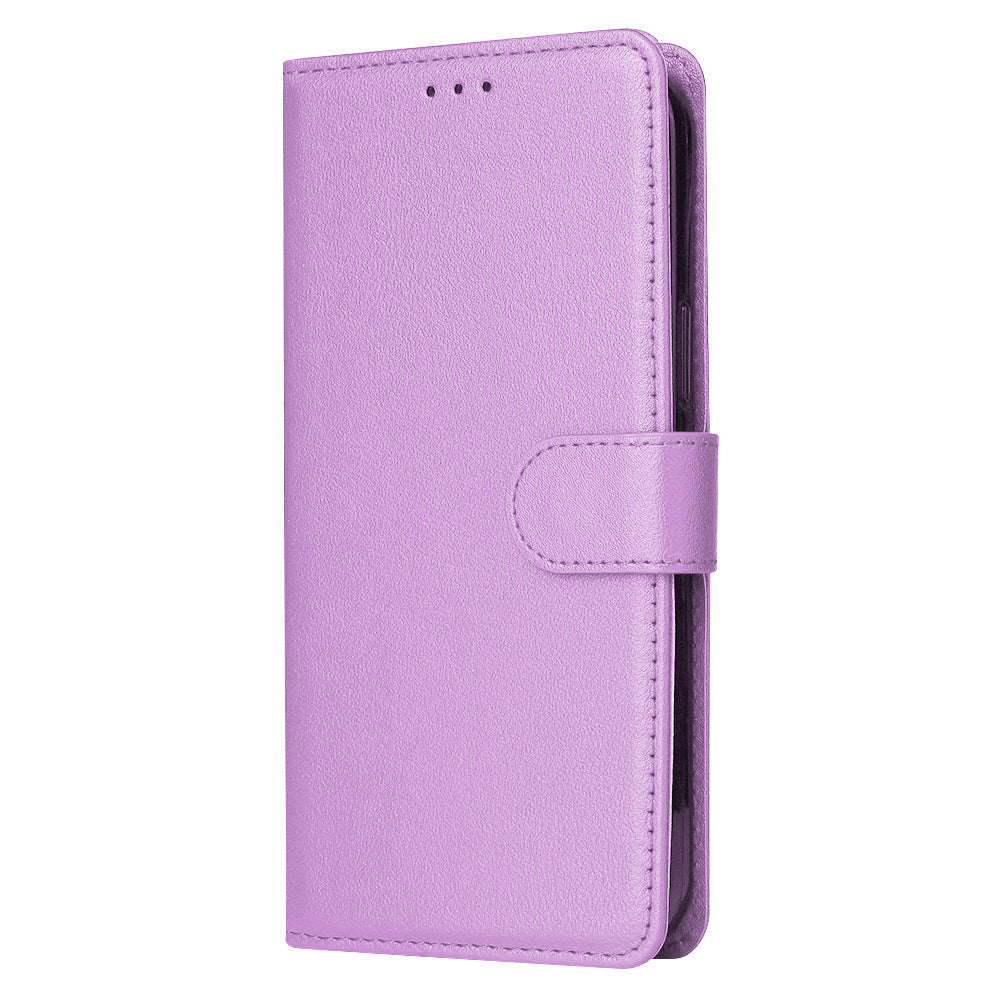 Leather wallet case for Samsung S23 FE Purple.