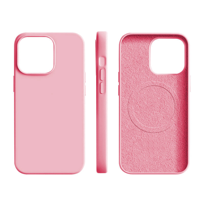 MagSafe Silicone case for iPhone 14 Pro Pink.