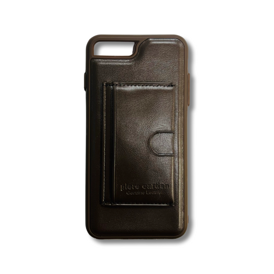 Leather Back Slot Case For Iphone 7 Plus Brown.