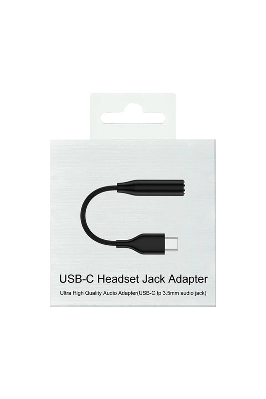Type C to 3.5 Jack Connector Black (Android)