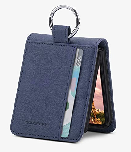 Goospery Card Wallet Ring Case Navy for Flip 5