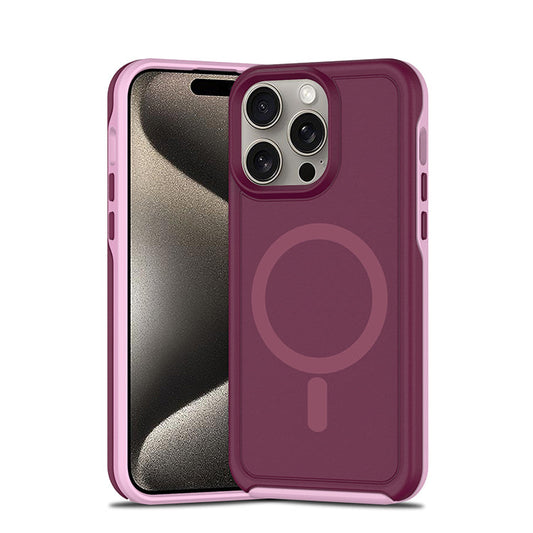 Magsafe Armour Case for iPhone 15 Pro Wine.