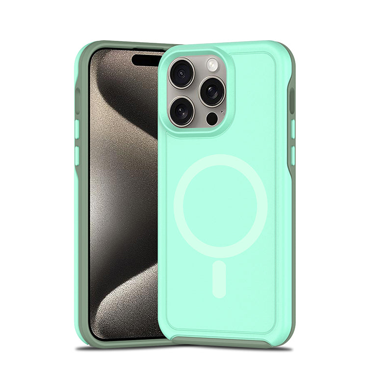 Magsafe Armour Case for iPhone 15 Pro Max Teal.