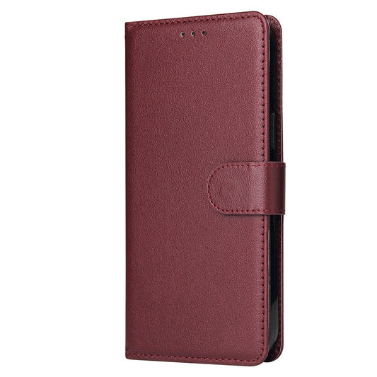 Leather wallet for iPhone 15 Pro Max Wine.