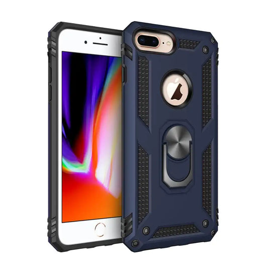 Anti drop metal ring case for iPhone 7 Plus/8 Plus navy blue