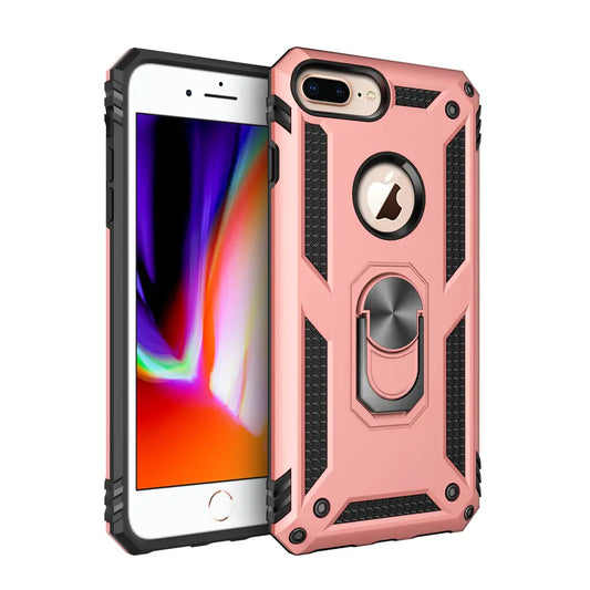 Anti drop metal ring case for iPhone 7 Plus/8 Plus rose gold