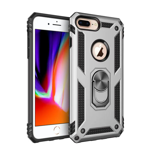 Anti drop metal ring case for iPhone 7 Plus/8 Plus Silver