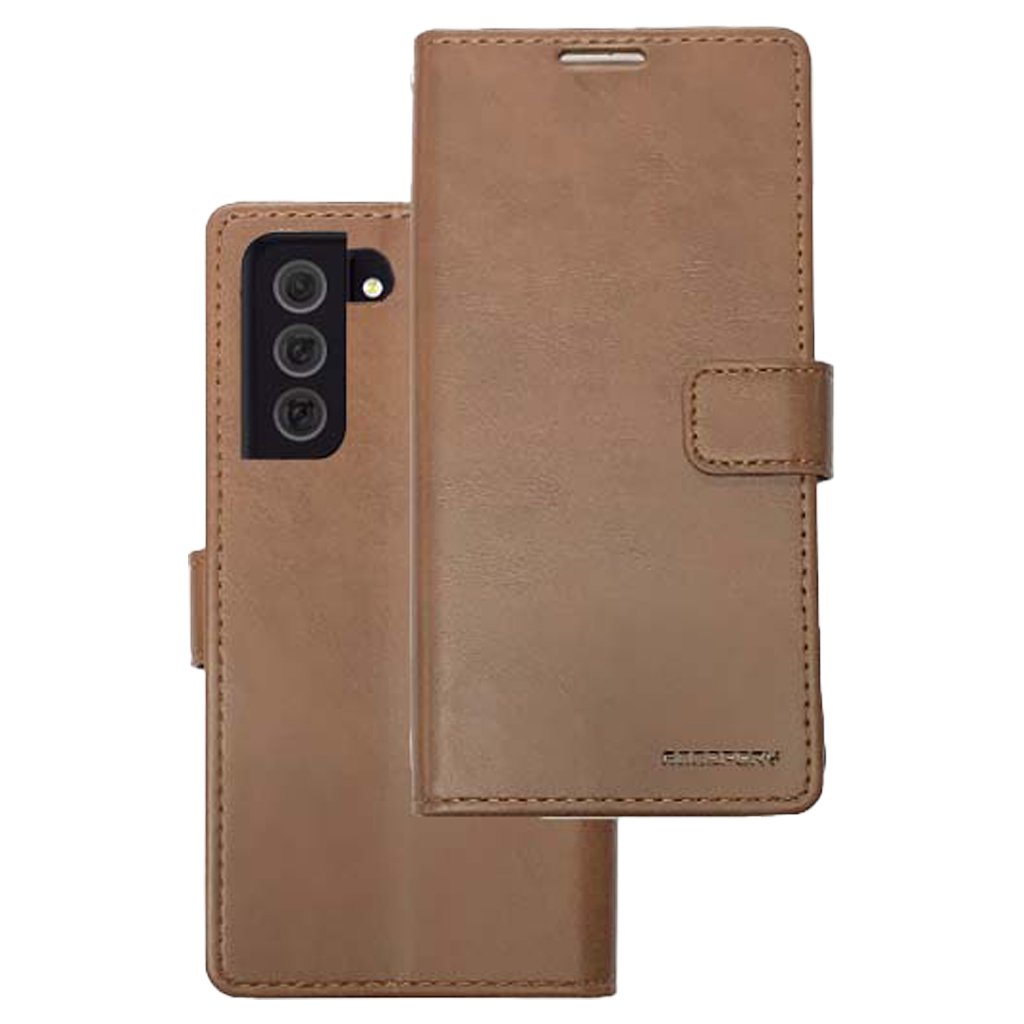 bluemoon wallet case for Samsung s21 Plus brown.