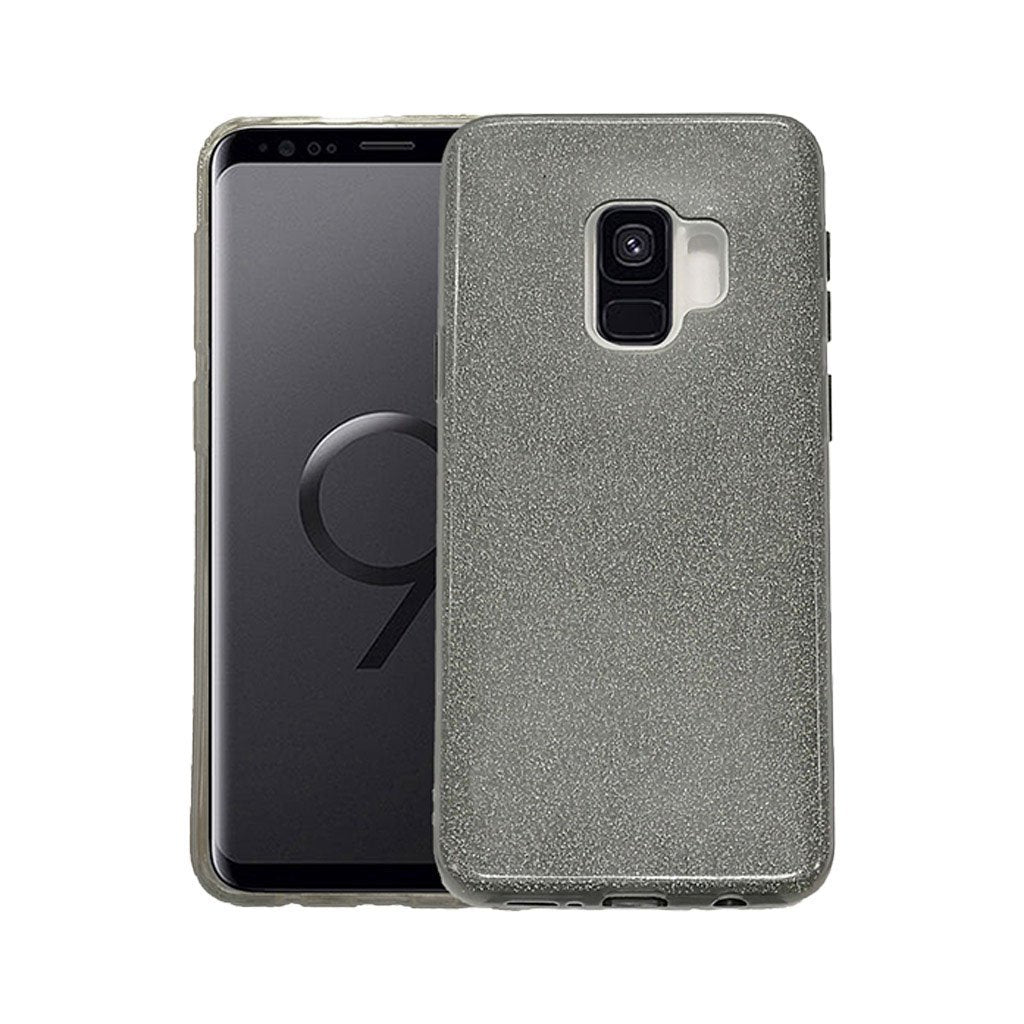 Samsung A8 sparkly case black