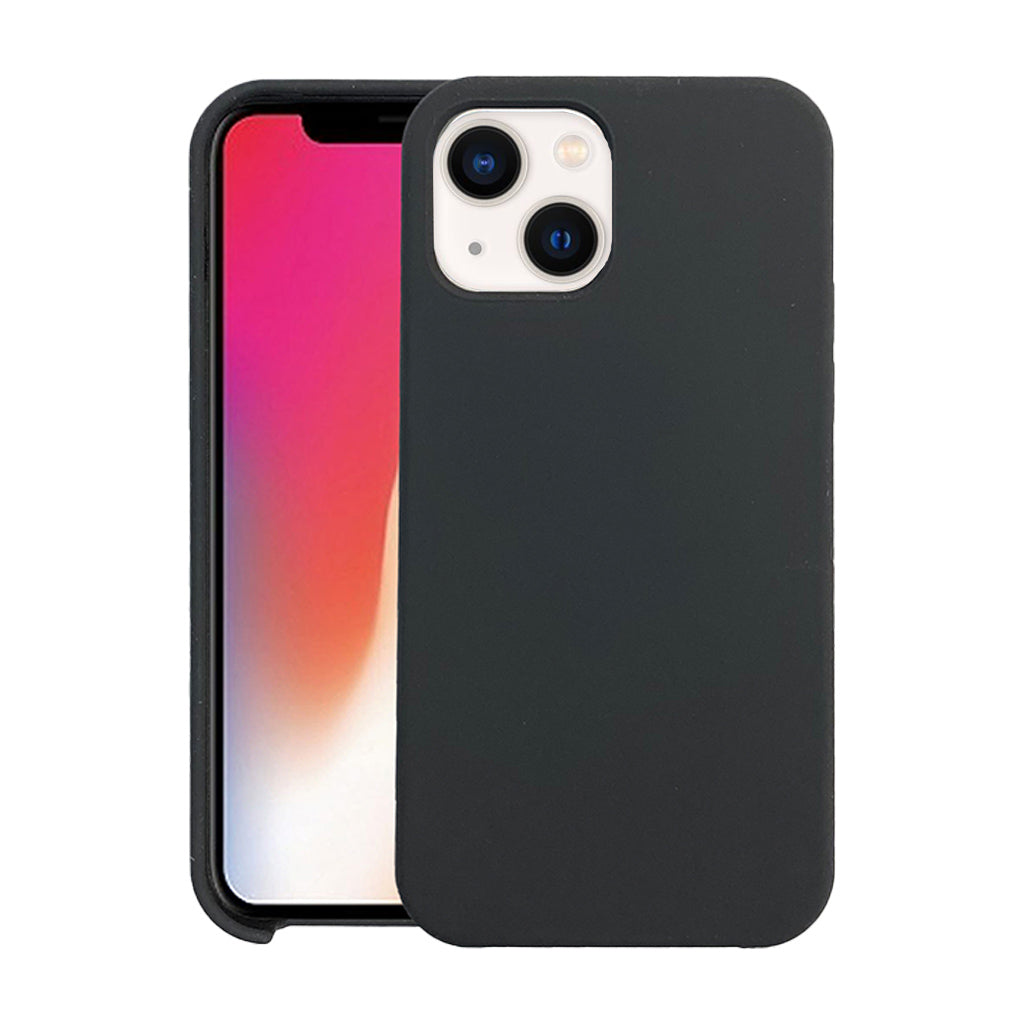 Silicone case for iPhone 15 Pro Max Black.