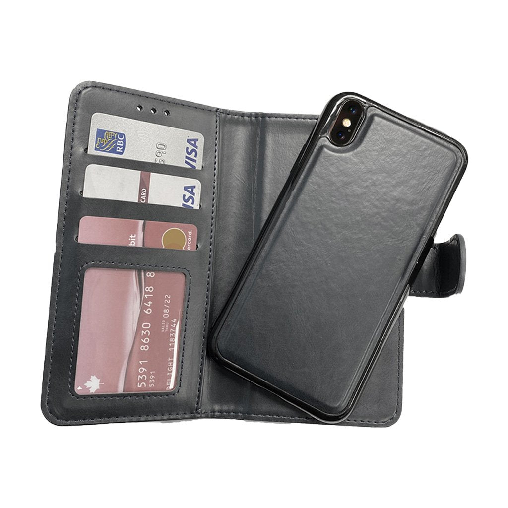 Black Iphone XR magnetic wallet