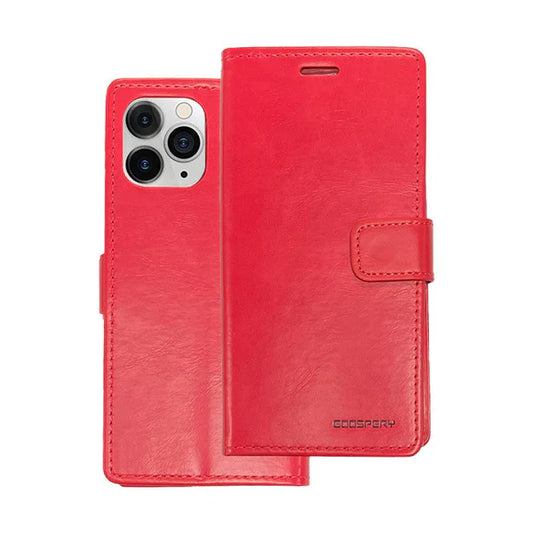 Bluemoon wallet case for iPhone 15 Pro Max Red.