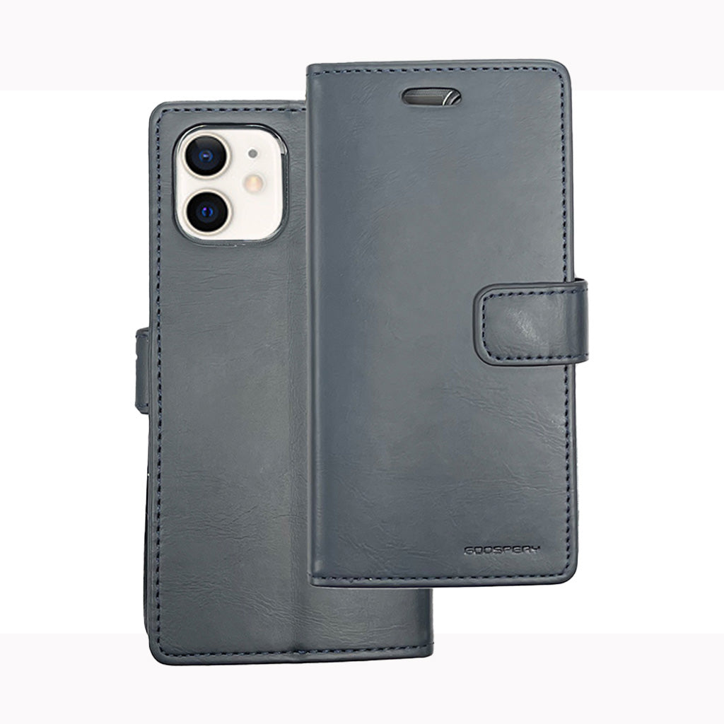 Bluemoon wallet case for iPhone 12 Mini navy blue.