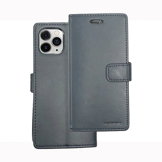 Bluemoon wallet case for iPhone 15 Pro Navy Blue.