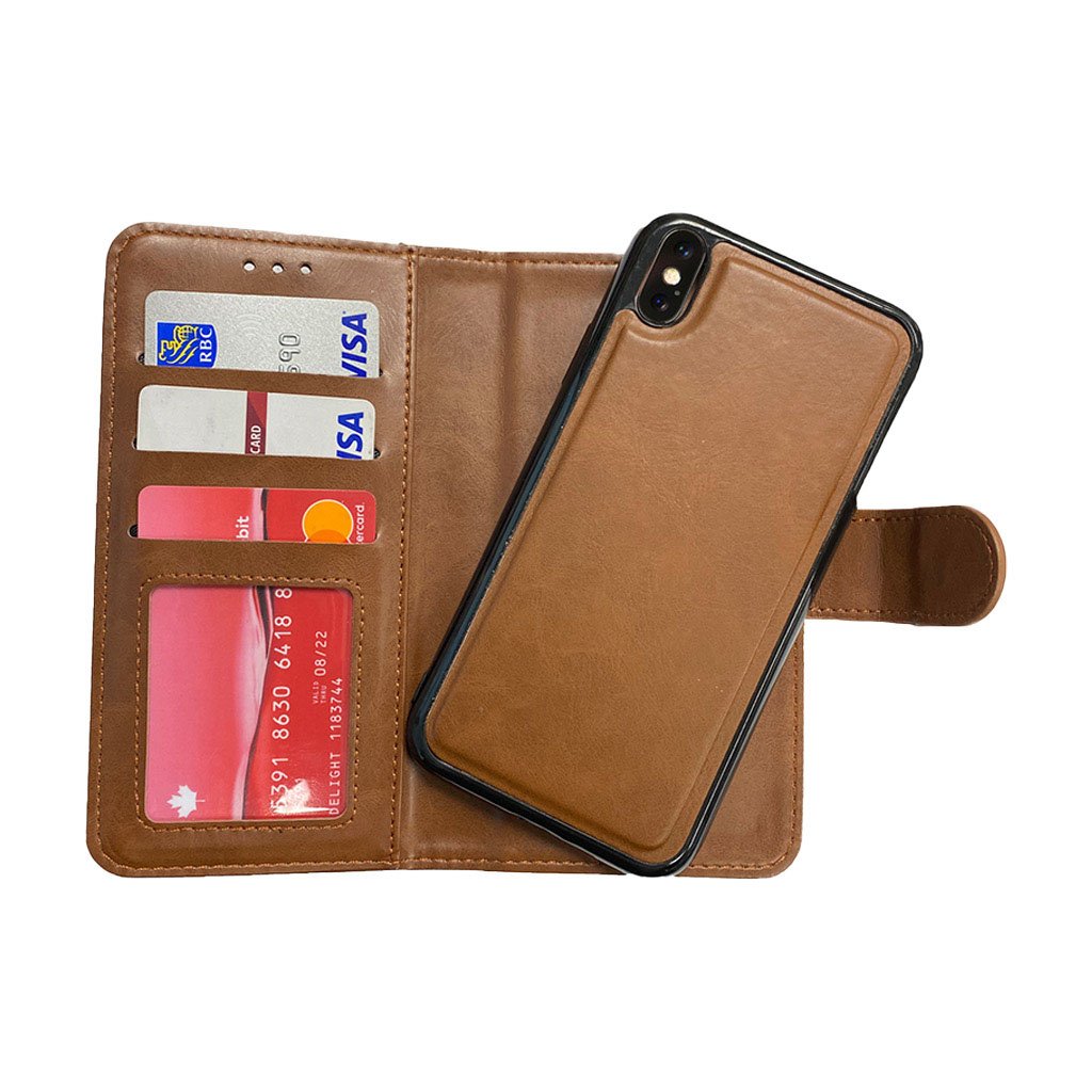 Brown Iphone XR magnetic wallet