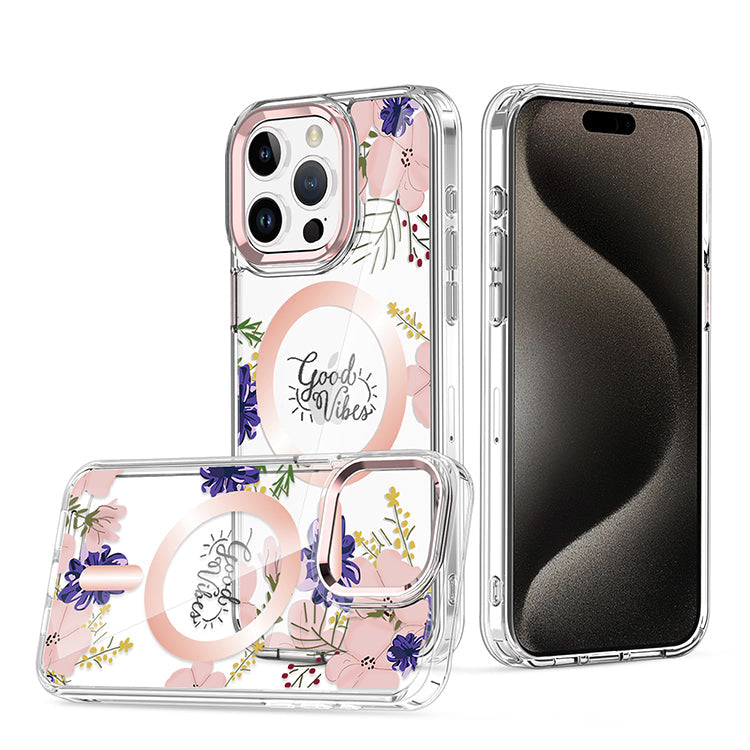 Floral Magsafe Case for iPhone 15 Pro Good Day.