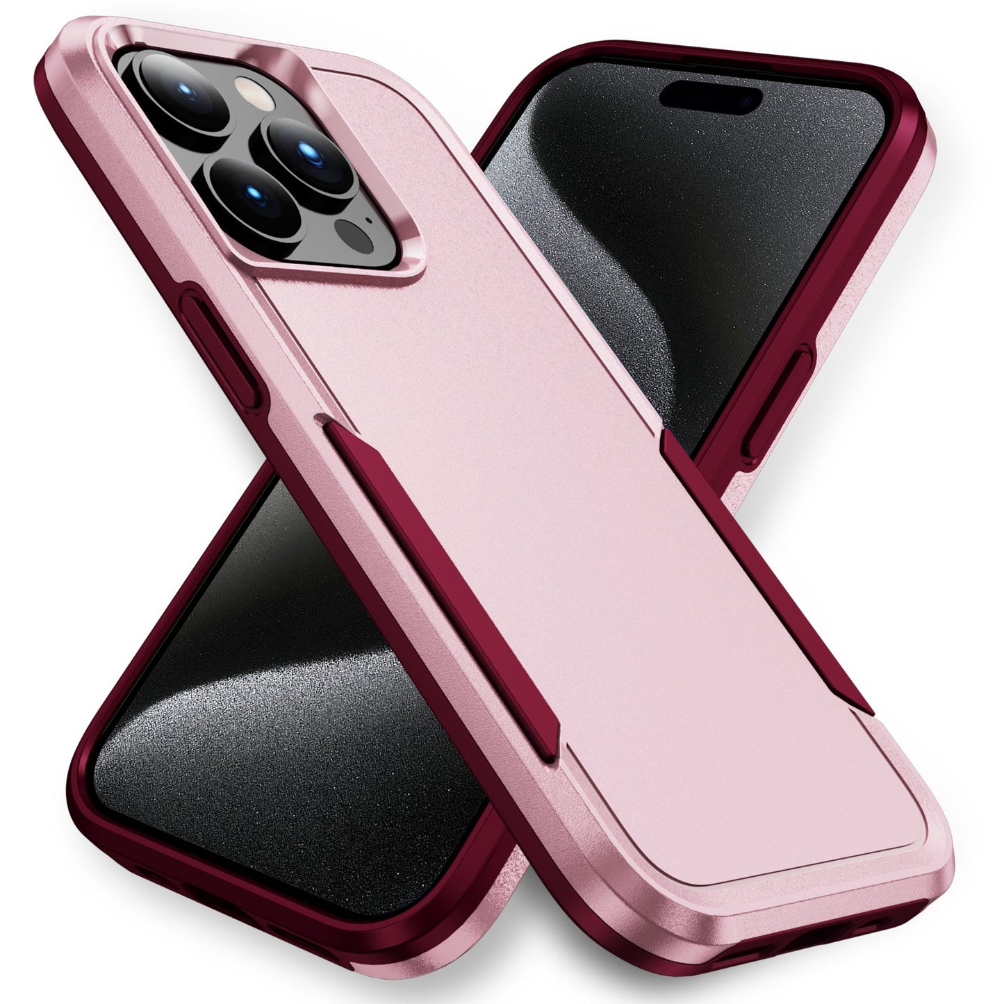 OCS hard case for iPhone 15 Pro Pink.