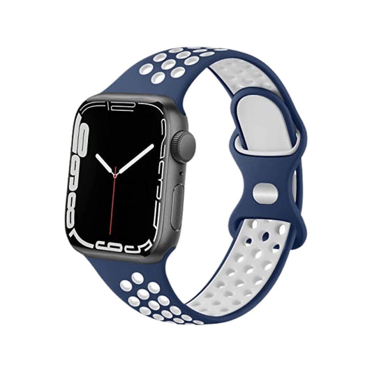 Sport band apple watch band 42/44/45/49 mm Blue-White