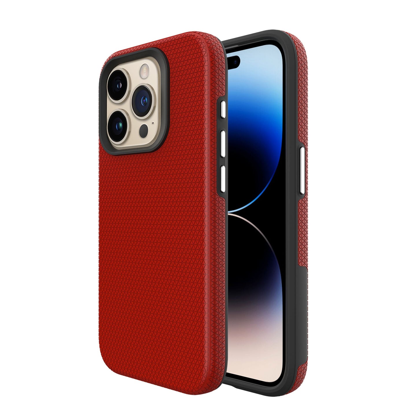 Triangle dotted case for iPhone 15 Pro Max Red.