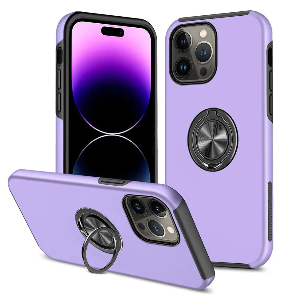 Feather touch ring case for iPhone 13 Pro Max Purple.