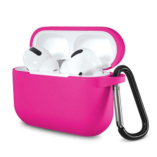 Silicone case for Airpods Pro 1st Gen / 2nd Gen Hot Pink.