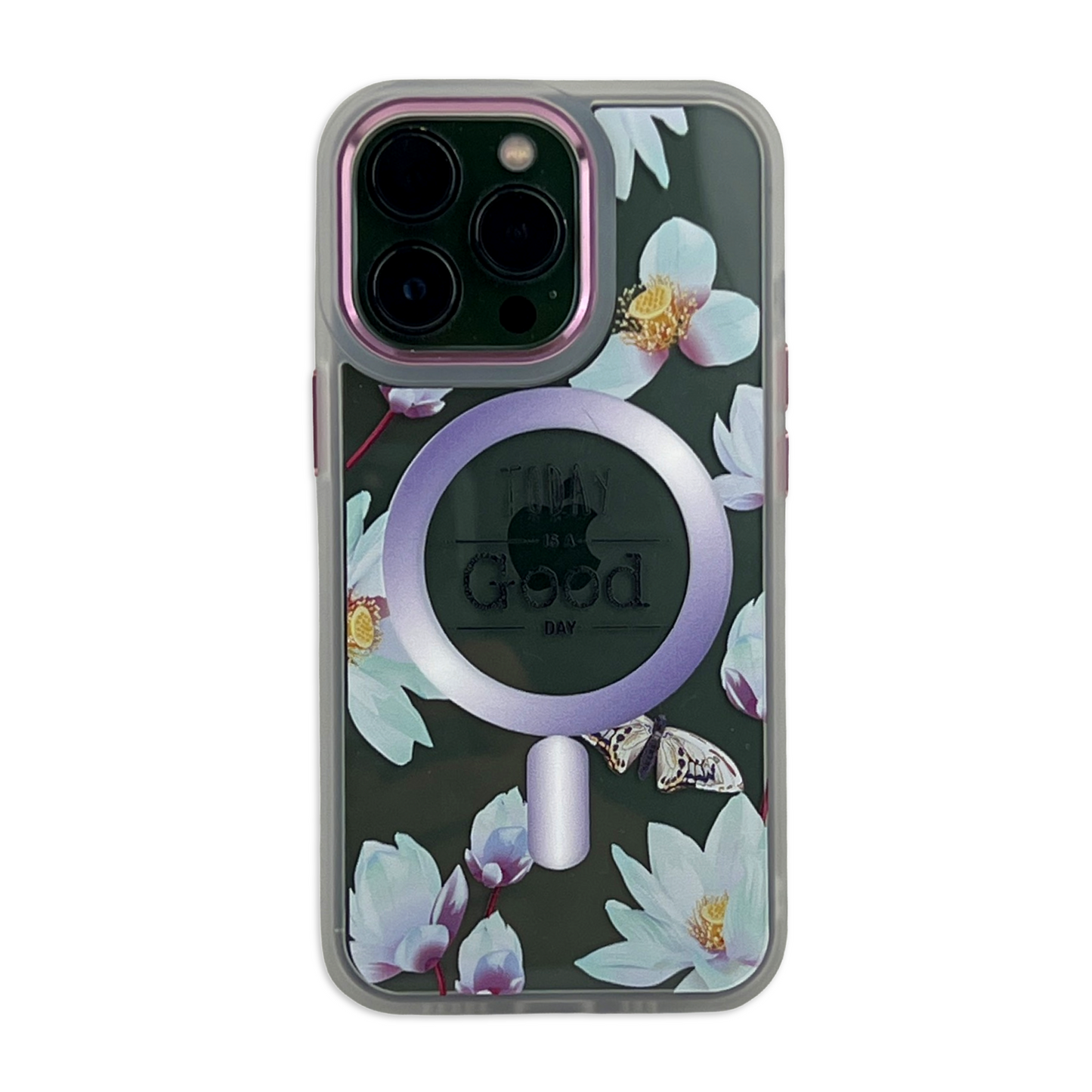 Floral Magsafe Case for iPhone 13 Pro Butterfly