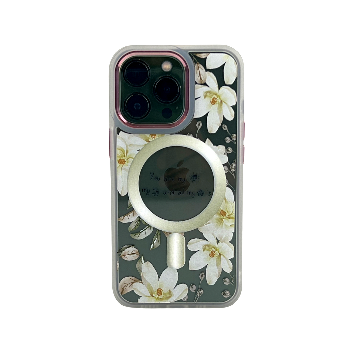 Floral Magsafe Case for iPhone 13 Pro Orchid