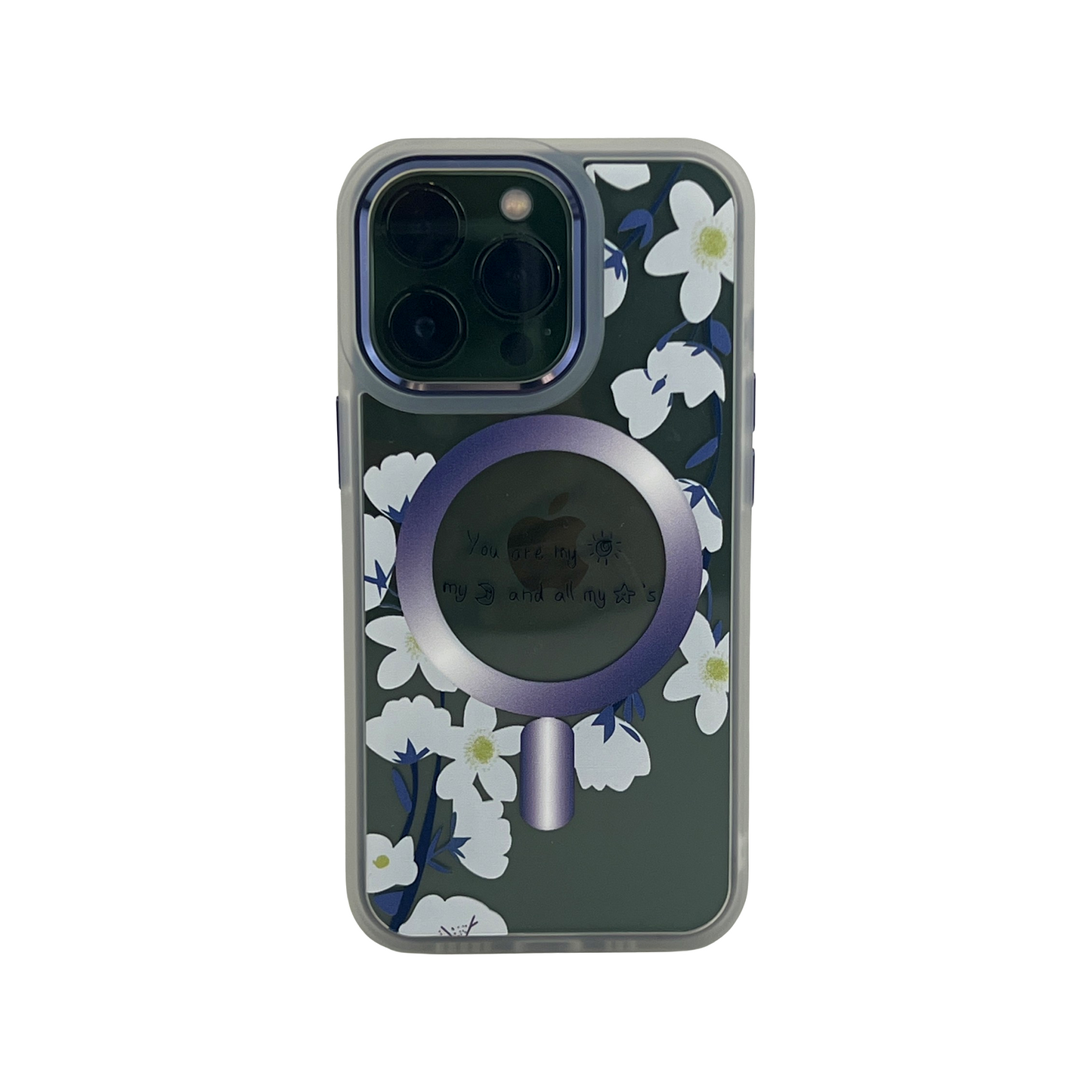 Floral Magsafe Case for iPhone 12/12 Pro White Petal