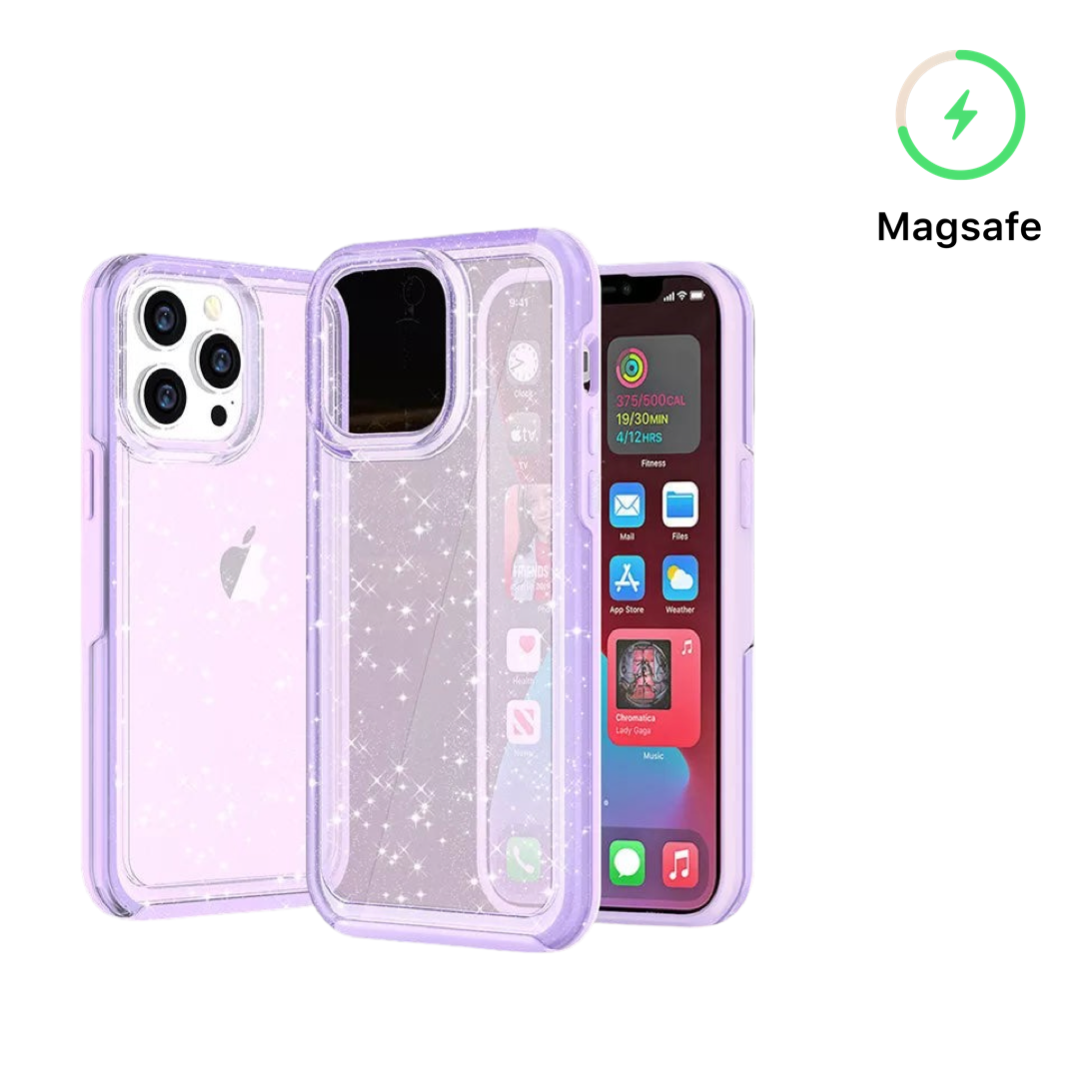 Starry Sky Magsafe Case for iPhone 15 Pro Max Purple.